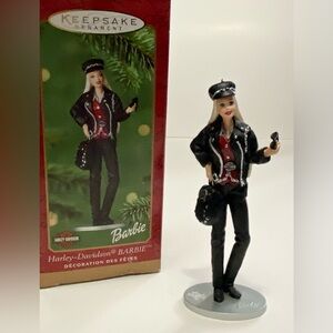 🌹🍃New in Box - 2000 Hallmark Keepsake “Harley-Davidson” Barbie Ornament🍃🌹